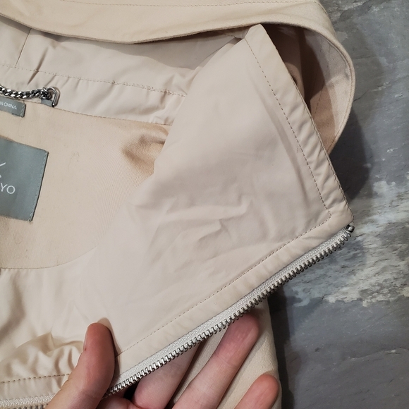 Soia & Kyo Enora jacket. Spring. Quilted parts. Hood. Cream/tan Size L. - Picture 16 of 16